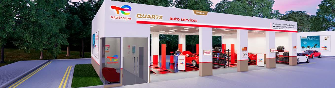 Realice el cambio de aceite en un Quartz Auto Services con nuestros expertos técnicos de Lubricantes TotalEnergies que les recomendarán el producto más adecuado para su vehículo y estilo de conducción.